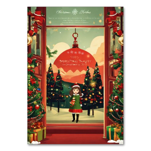 Joyeuse carte de table de Noël (Dos)