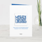 Joyeuse carte de texte bleu Noël (Dos)