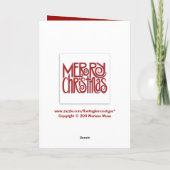 Joyeuse carte de texte rouge de Noël (Dos)