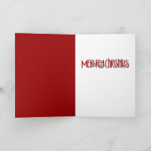 Joyeuse carte de texte rouge de Noël (Intérieur)