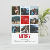 Joyeuse carte de vacances de collage de photo (Debout devant)