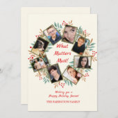 Joyeuse carte de vacances de la couronne photo (Devant / Derrière)