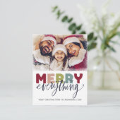 Joyeuse carte de vacances de neige de Noël (Debout devant)