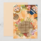 Joyeuse carte de vacances de Thanksgiving (Devant / Derrière)