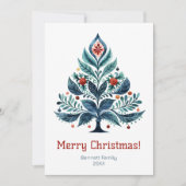 Joyeuse carte de vacances famille Noël (Devant)