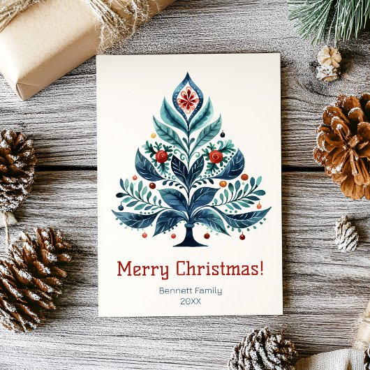 Joyeuse carte de vacances famille Noël