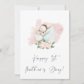 Joyeuse carte de vacances Floral rose Fête des Mèr (Devant)