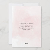 Joyeuse carte de vacances Floral rose Fête des Mèr (Dos)