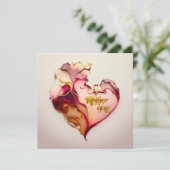 Joyeuse carte de vacances moderne Fête des Mères (Debout devant)