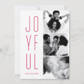 Joyeuse Carte de vacances moderne multi-photo (Devant)