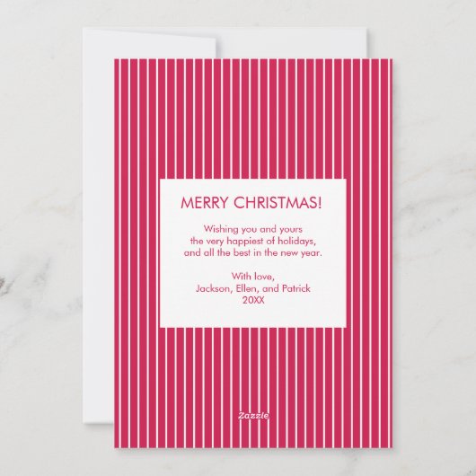 Joyeuse Carte de vacances moderne multi-photo (Dos)