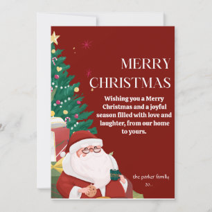Joyeuse carte de vacances père Noël Christmas