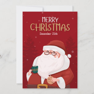 Joyeuse carte de vacances Père Noël Christmas