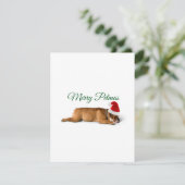 Joyeuse carte de vacances pour bulldog Noël (Debout devant)