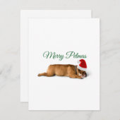 Joyeuse carte de vacances pour bulldog Noël (Devant / Derrière)