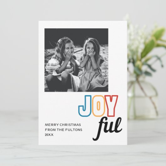 Joyeuse carte de vacances | vertical (Debout devant)