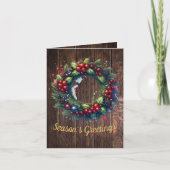 Joyeuse carte de vacances Wreath (Devant)