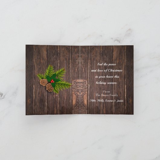 Joyeuse carte de vacances Wreath (Intérieur)