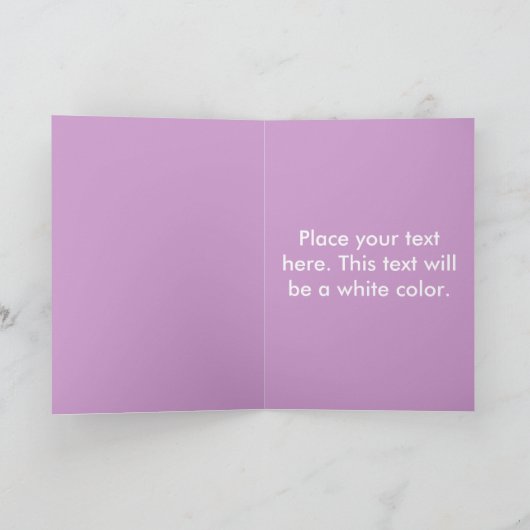 Joyeuse carte de violets anniversaire (Intérieur)