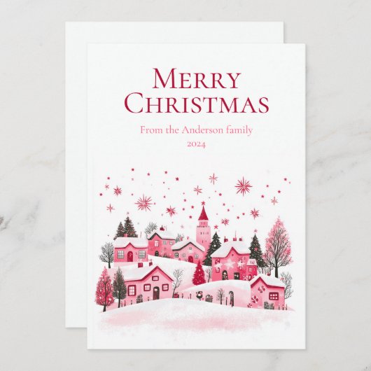 Joyeuse carte de voeux de Noël (Devant / Derrière)