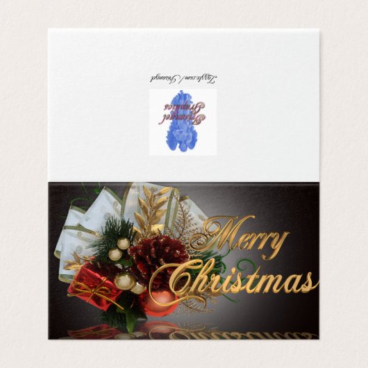 Joyeuse carte de voeux de Noël (Outside Unfolded)