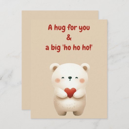 Joyeuse carte de voeux de Noël (Devant / Derrière)