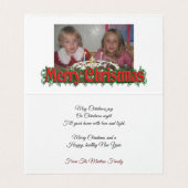 Joyeuse carte de voeux de Noël (Inside Unfolded)