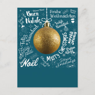 Joyeuse carte de voeux de Noël du monde en différe