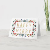 Joyeuse carte de voeux heureuse de vacances (Devant)