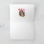 Joyeuse carte de vœux pliée pour chien de la Saint (Intérieur)