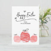 Joyeuse carte Doodle Oeuf de Pâques (Debout devant)