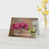 Joyeuse carte d'orchidée rouge (Fleur jaune)