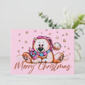 Joyeuse carte d'ours de Noël (Debout devant)