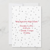 Joyeuse carte faire-part bébé de Noël (Dos)