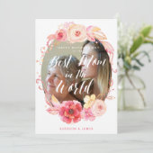 Joyeuse Carte Florale Fête Des Mères Avec Photo (Debout devant)