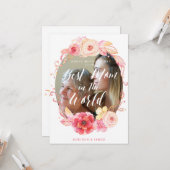 Joyeuse Carte Florale Fête Des Mères Avec Photo (Devant/Arrière en situation)