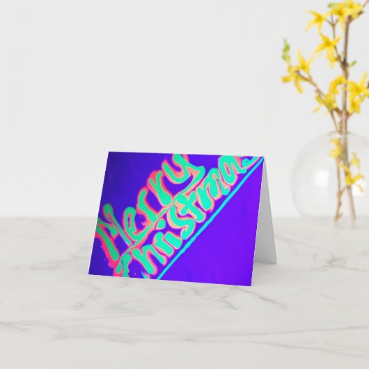 Joyeuse carte Fluorescent de Noël (Fleur jaune)