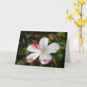Joyeuse carte Hibiscus blanc de la belle-fille d'a (Fleur jaune)