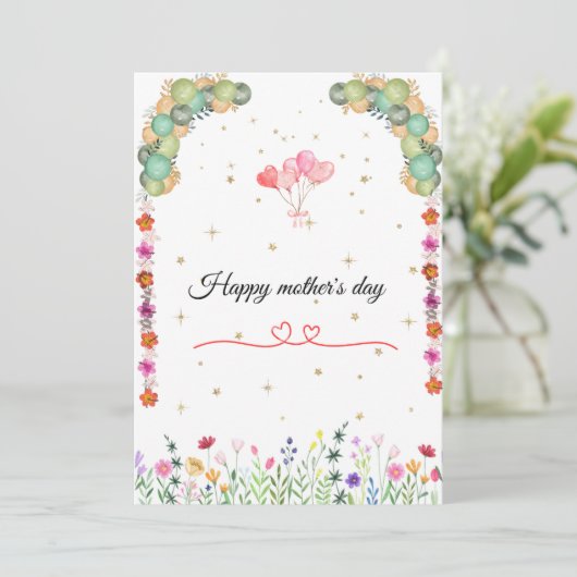 Joyeuse carte mère/cadeau (Debout devant)