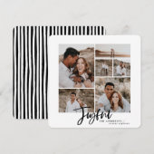 Joyeuse carte multi photo de noël (Devant / Derrière)