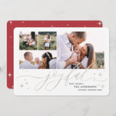 Joyeuse carte multi photo de noël (Devant / Derrière)