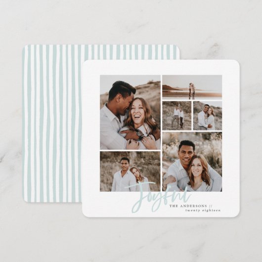 Joyeuse carte multi photo de noël (Devant / Derrière)