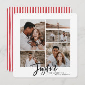 Joyeuse carte multi photo de noël (Devant / Derrière)