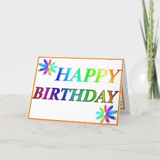 Joyeuse carte multicolore d'anniversaire