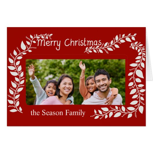 Joyeuse carte photo de Noël (Devant horizontal)