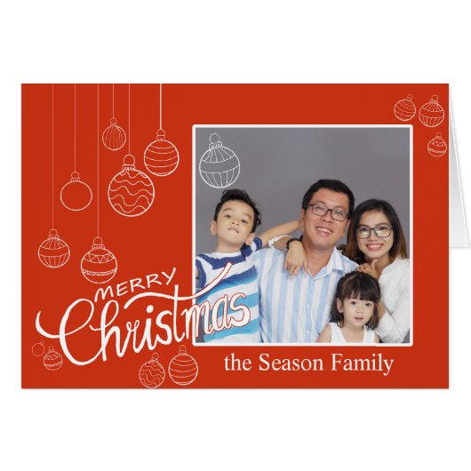 Joyeuse carte photo de Noël (Devant horizontal)