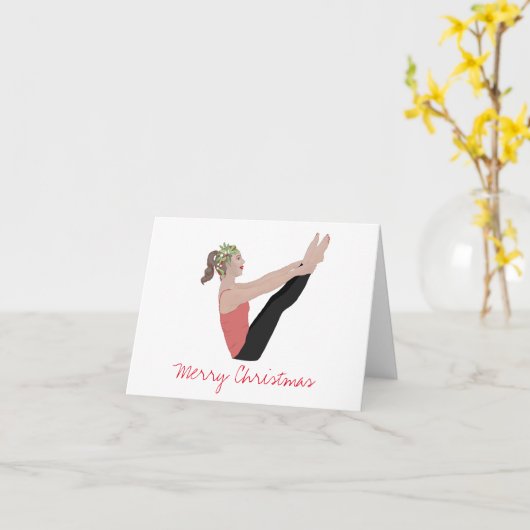 Joyeuse carte Pilates de Noël (Fleur jaune)