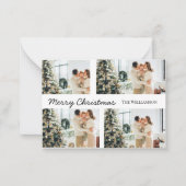 Joyeuse carte postale de famille de Noël (Devant)