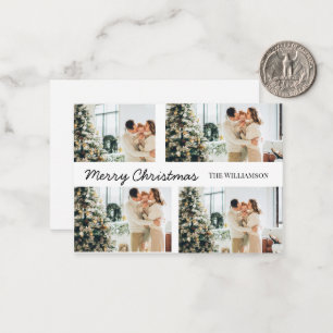 Joyeuse carte postale de famille de Noël