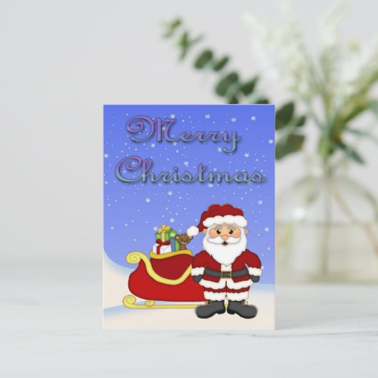 Joyeuse carte postale de Noël (Debout devant)